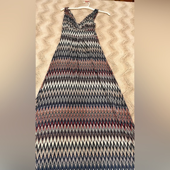LoveApella Maxi Dress, Chevron Patterned, Multicolored, Size S - Picture 1 of 5